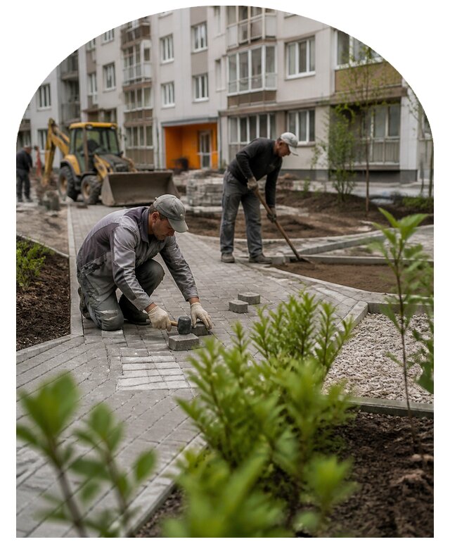 Благоустройство двора многоквартирного дома в Арсеньеве